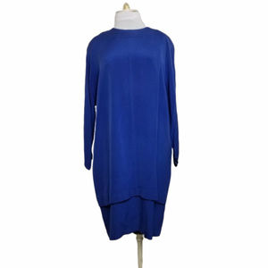 80s Saks Fifth Avenue Silk Sz 14 Vintage Designer